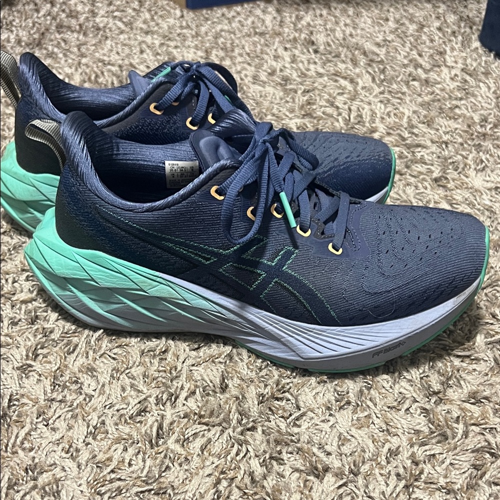 ASICS Women's Navy and Teal Running Shoes